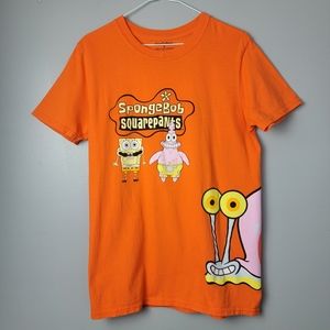 Orange Unisex Cotton T-shirt Nickelodeon SpongeBob Squarepants Krusty Crab Sz S